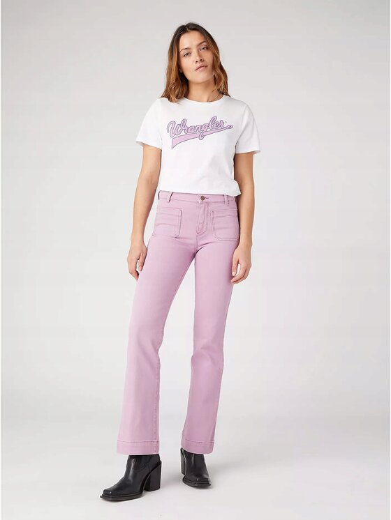 Wrangler Wrangler Spodnie materiałowe Flare 623 Fioletowy Flare Fit