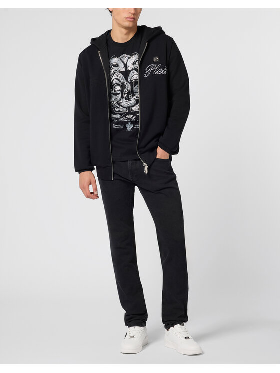 PHILIPP PLEIN PHILIPP PLEIN Bluza 29889 Czarny Athletic Fit