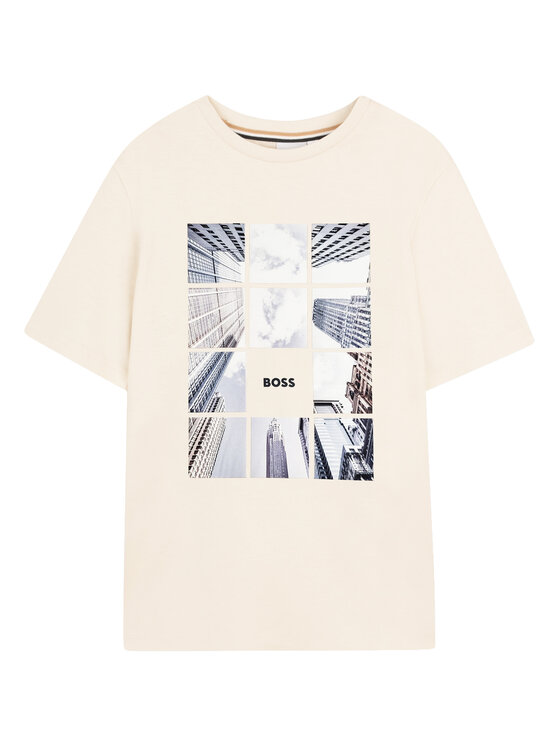 BOSS BOSS Тишърт J52988 D Бежов Regular Fit