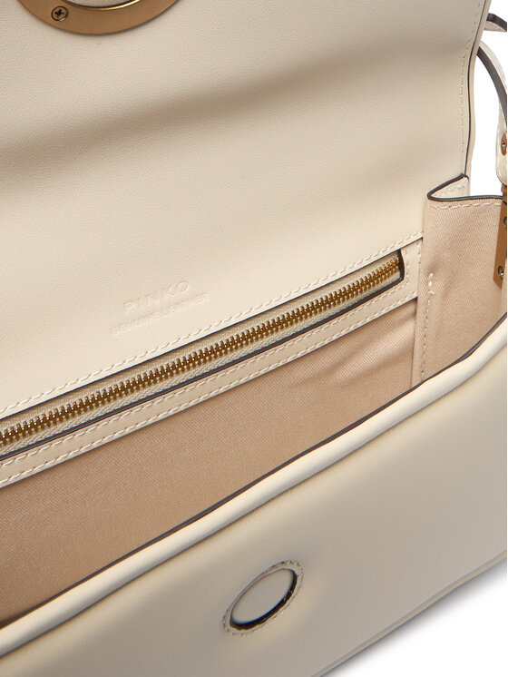 PINKO PINKO Дамска чанта Love Box Baguette Al 25-26 PLTT 105083 A26L Екрю