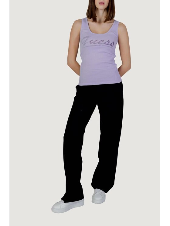 Guess Guess T-Shirt LOGO TANK Fioletowy To Fit
