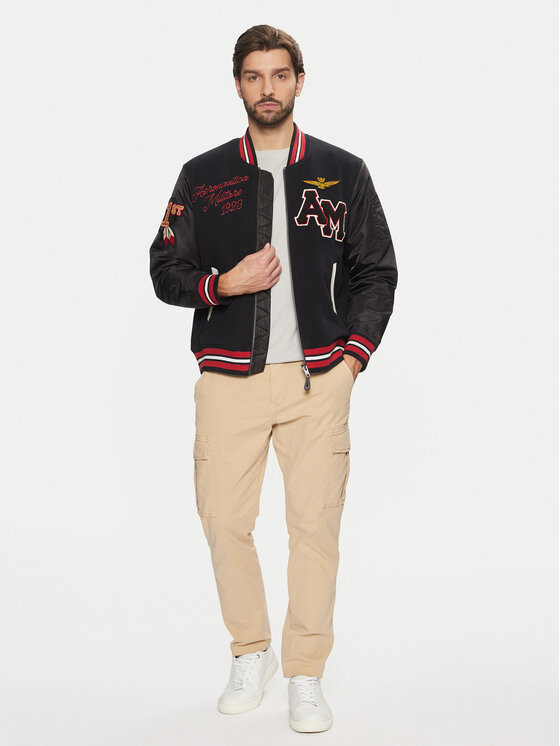 Aeronautica Militare Aeronautica Militare Μπόμπερ μπουφάν 242AF484CT3413 Μαύρο Regular Fit