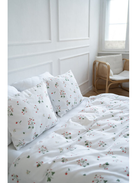 White pocket White pocket Komplet pościeli we wzory Biały