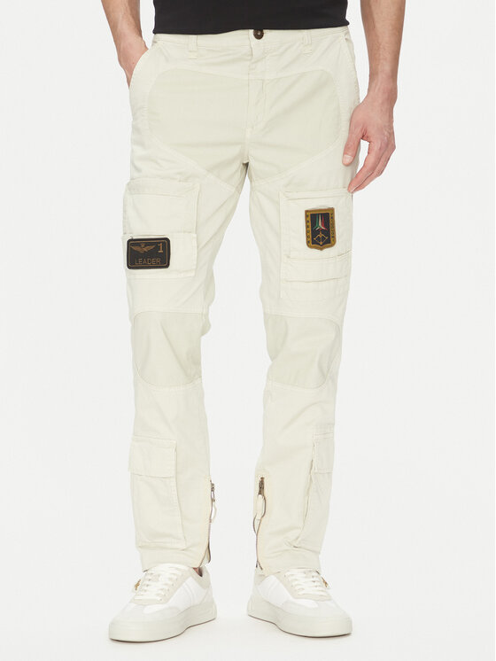 Aeronautica Militare Bavlnené nohavice 251PA1387CT1493 Béžová Regular Fit