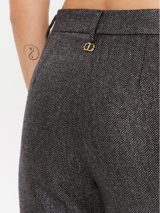 TWINSET TWINSET Hlače iz tkanine 232TT2451 Siva Regular Fit