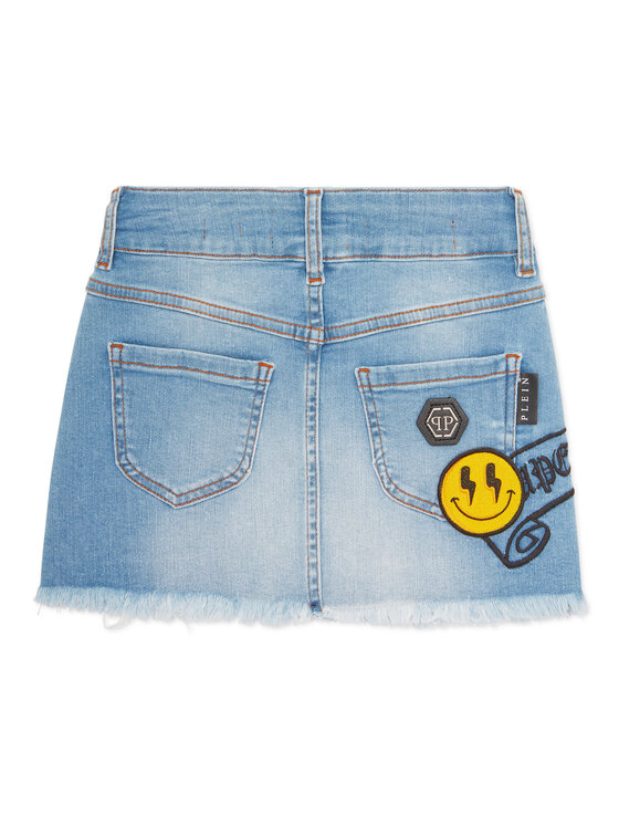 PHILIPP PLEIN PHILIPP PLEIN Gonna di jeans 20163 Celeste Comfort Fit