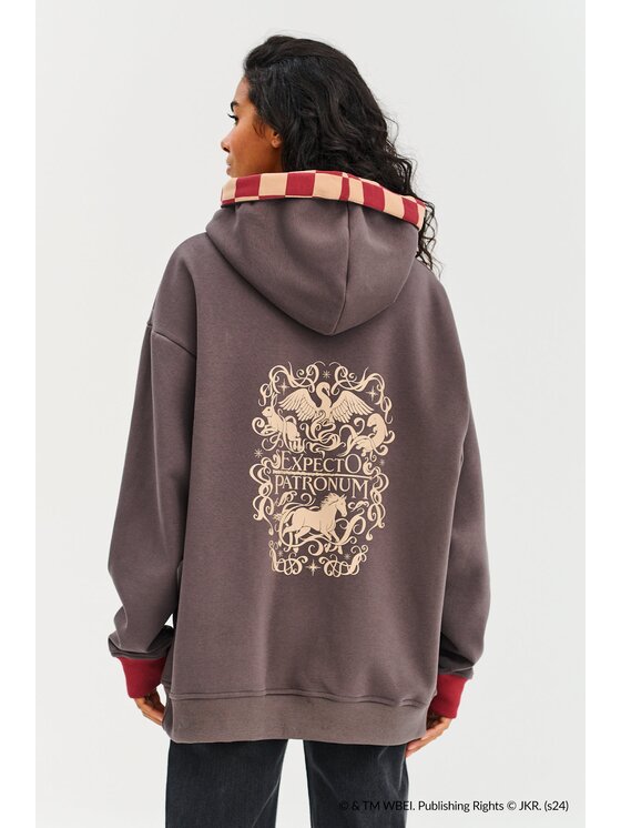 NAOKO NAOKO Bluza Expecto Patronum Brązowy Regular Fit