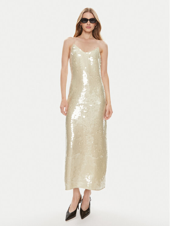 Samsøe Samsøe Samsøe Samsøe Cocktail obleka Sally F24100193 Zlata Slim Fit