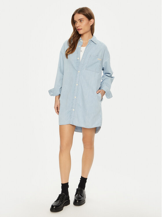 Calvin Klein Jeans Calvin Klein Jeans Džínsové šaty J20J225472 Modrá Loose Fit
