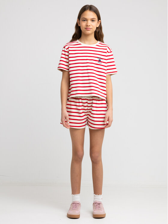 BIG STAR BIG STAR Szorty materiałowe MARUNASH Czerwony Basic Fit