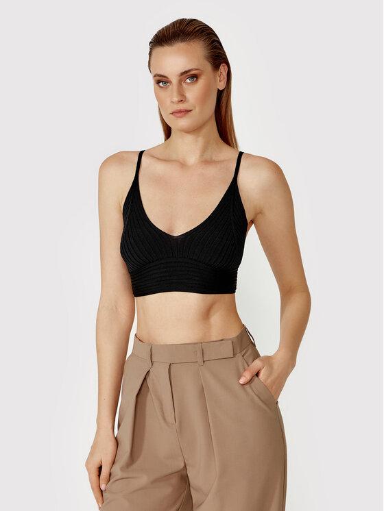 Simple Simple Top TPD002 Čierna Slim Fit