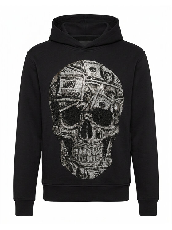 PHILIPP PLEIN PHILIPP PLEIN Mikina 31599 Černá Regular Fit