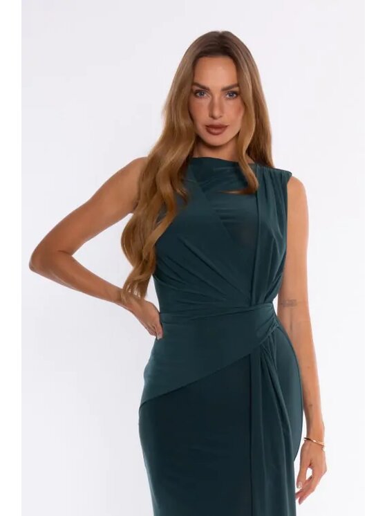 Made of Emotion Made of Emotion Večerní šaty M921 Zelená Modern Fit