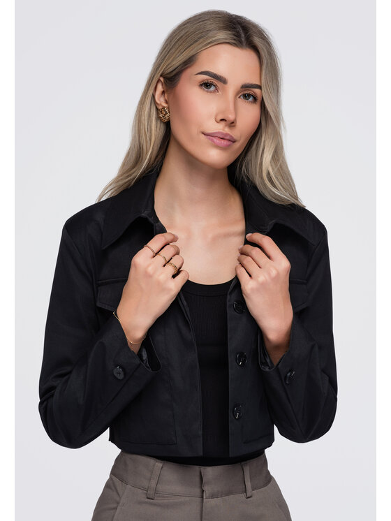 Ombre Ombre Marynarka OW-BL-E0007 Czarny Slim Fit
