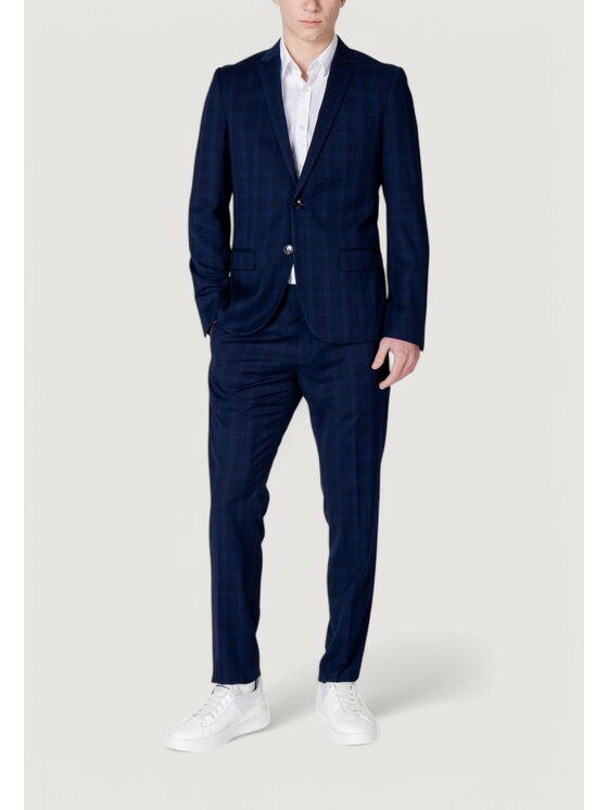 Antony Morato Antony Morato Spodnie garniturowe BONNIE SLIM FIT GALLES PATTERN Niebieski Slim Fit