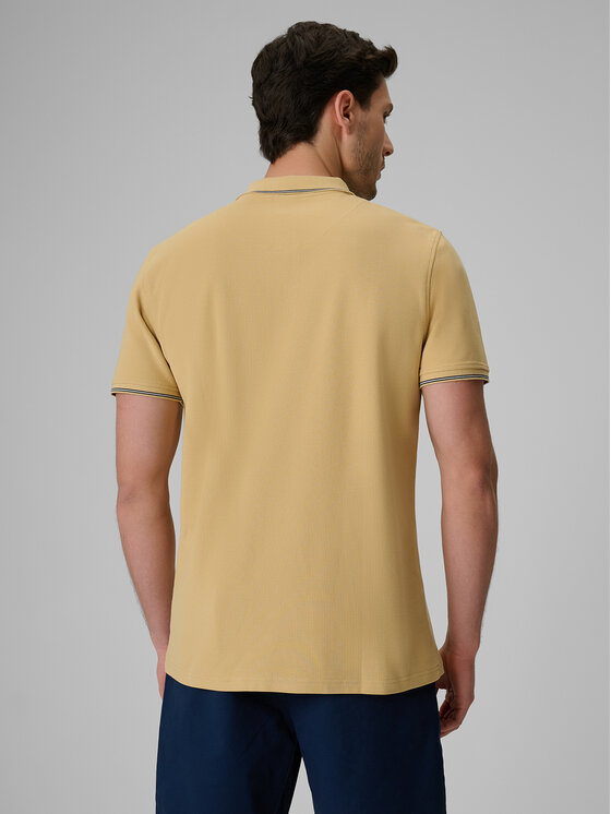 4F 4F Polo LAKESIDE ESCAPE Beżowy Regular Fit