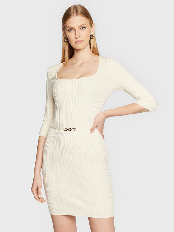 Rinascimento Rinascimento Kootud kleit CFM0010919003 Ekrüüvärv Slim Fit