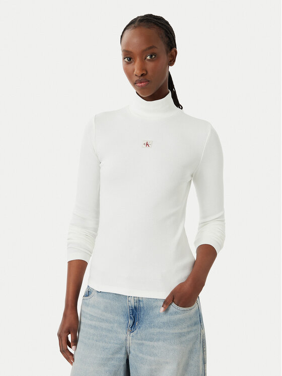 Calvin Klein Jeans Calvin Klein Jeans Golf LV047D203G Valge Slim Fit