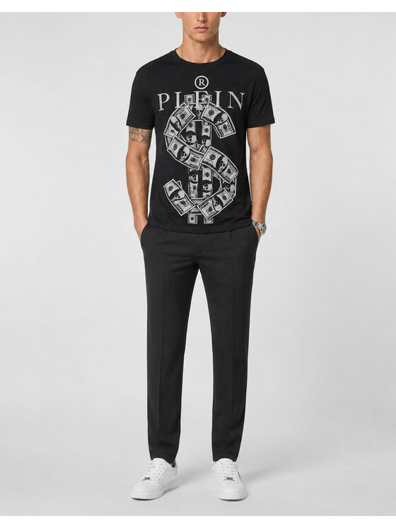 PHILIPP PLEIN PHILIPP PLEIN Tričko 31606 Čierna Regular Fit