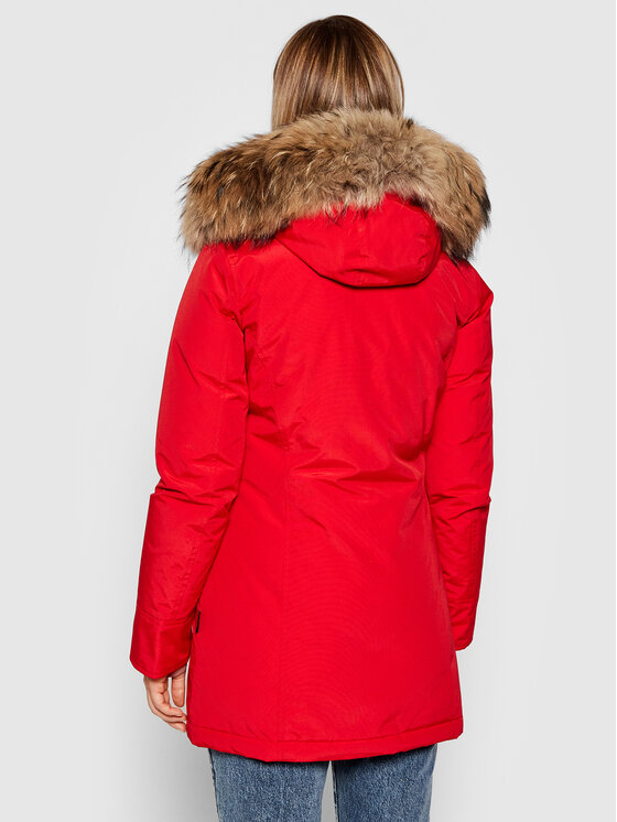 Woolrich Winterjacke Arctic Raccoon CFWWOU0538FR UT0001 Rot Regular Fit