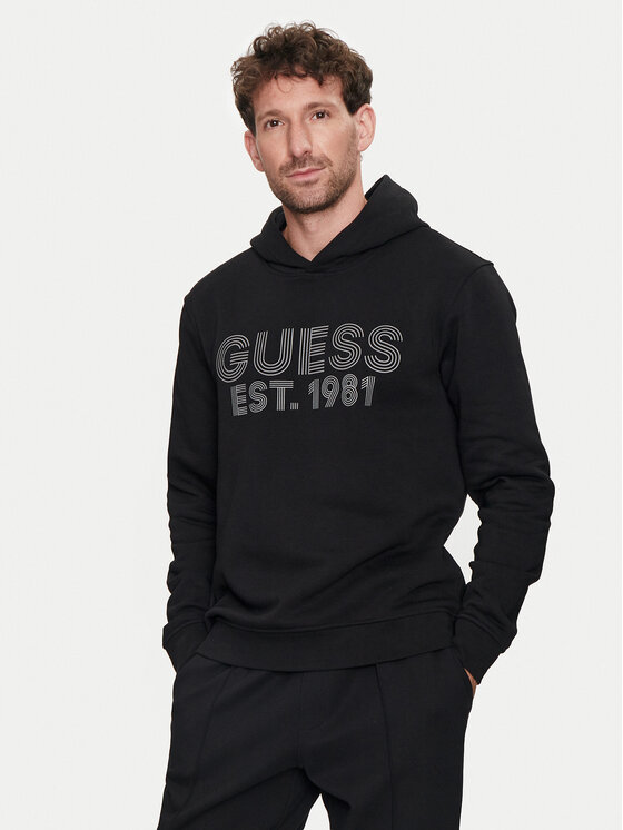 Guess Guess Μπλούζα M4YQ36 K9Z21 Μαύρο Regular Fit