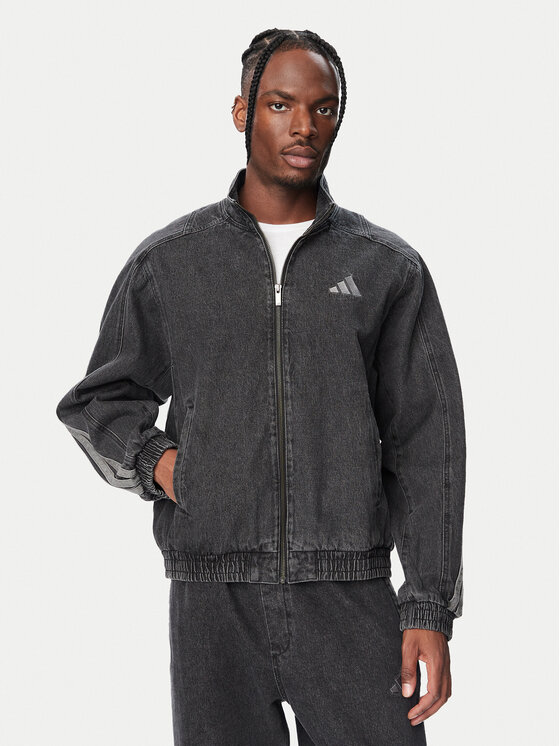 adidas adidas Дънково яке Stadium KV8344 Черен Loose Fit
