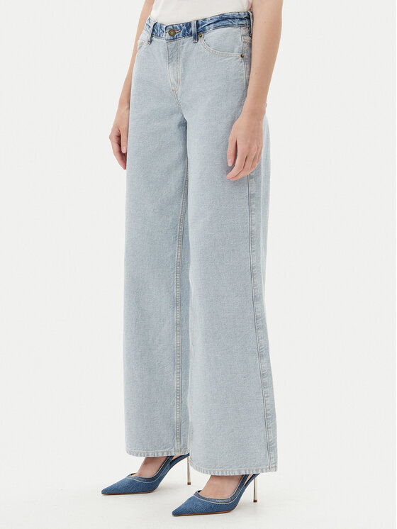 Guess Jeans Guess Jeans Blugi W5YA0Y D5M56 Albastru Wide Leg