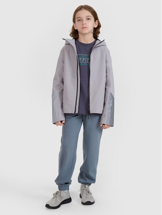 4F 4F Giacca di transizione 4FJWSS25TTJAU0742-25S Grigio Regular Fit