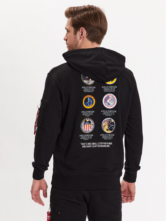 Alpha Industries Alpha Industries Μπλούζα Appolo Mission 106338 Μαύρο Regular Fit
