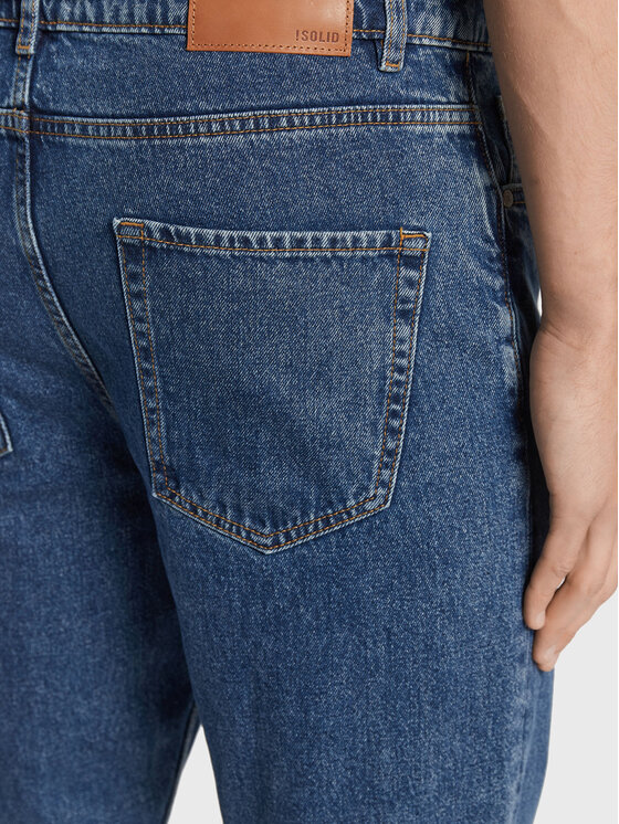 Solid Solid Jeans hlače 21104099 Mornarsko modra Relaxed Fit