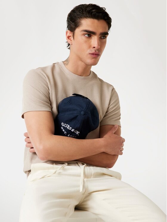 Guess Guess T-Shirt 175927 Beżowy Classic Fit