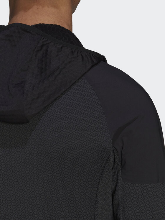 adidas adidas Flis Techrock Flooce Wind Hooded Jacket HF0726 Črna