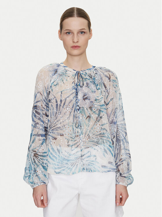 Guess Blúzka W5GH60 W0WA2 Modrá Regular Fit
