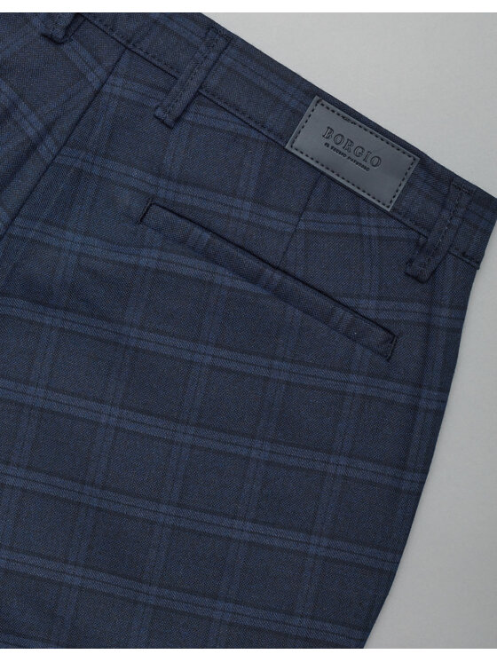 Borgio Borgio Spodnie materiałowe vilora Granatowy Slim Fit