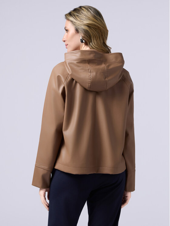 Oltre Oltre Giacca in similpelle R322J100266N022 Marrone Regular Fit