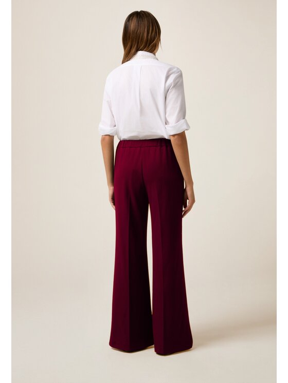 Oltre Oltre Pantaloni di tessuto P274J002362N036 Bordeaux Baggy Fit