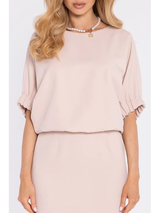 Made of Emotion Made of Emotion Abito da cocktail M904 Beige chiaro Oversize