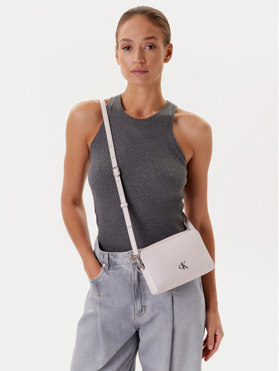 Calvin Klein Jeans Calvin Klein Jeans Torebka Minimal Monogram Ew Camera Bag LV04K3162G Écru