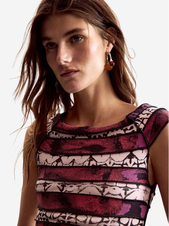 Desigual Desigual T-Shirt TS_ANIMAL_LACROIX Κόκκινο Regular Fit