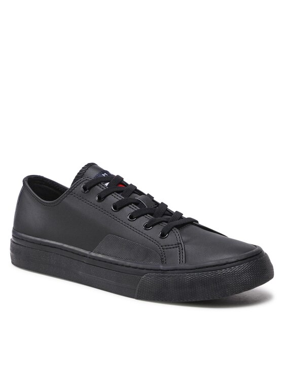 Tommy Jeans Tommy Jeans Teniși Leather Vulc EM0EM01047 Negru