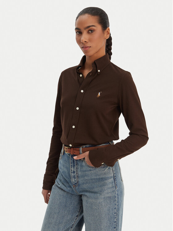 Polo Ralph Lauren Polo Ralph Lauren Särk 211924258501 Pruun Slim Fit