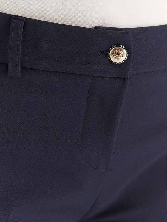 Maryley Maryley Hlače iz tkanine MARYLEY-25IB52Z/M17/43BL Mornarsko modra Regular Fit