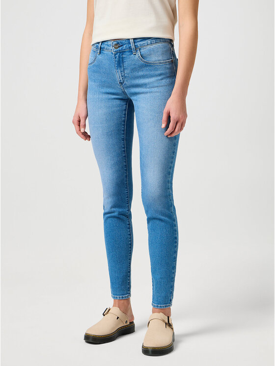 Wrangler Wrangler Jeansy SKINNY Niebieski Regular Fit