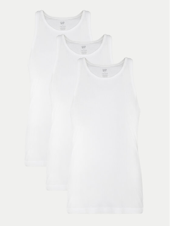 Gap Gap Komplektas: Tank top marškinėliai (3 vnt.) 483958-00 Balta Regular Fit