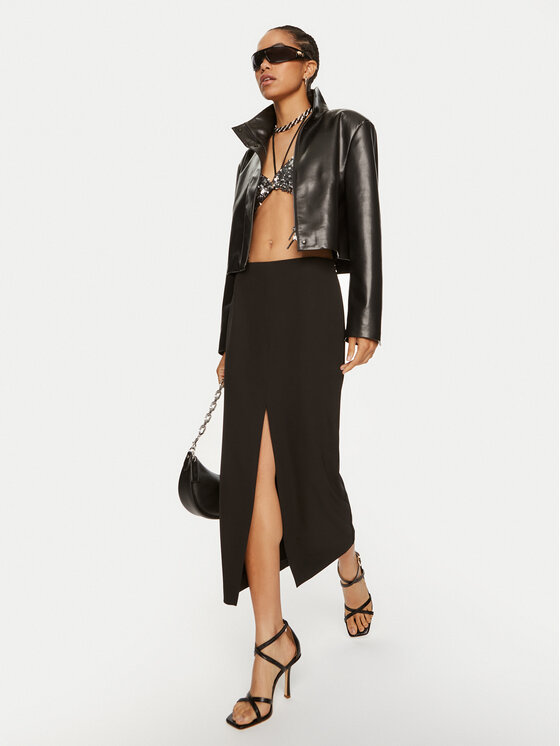 Patrizia Pepe Patrizia Pepe Gonna midi 8G0422 A454-K103 Nero Regular Fit