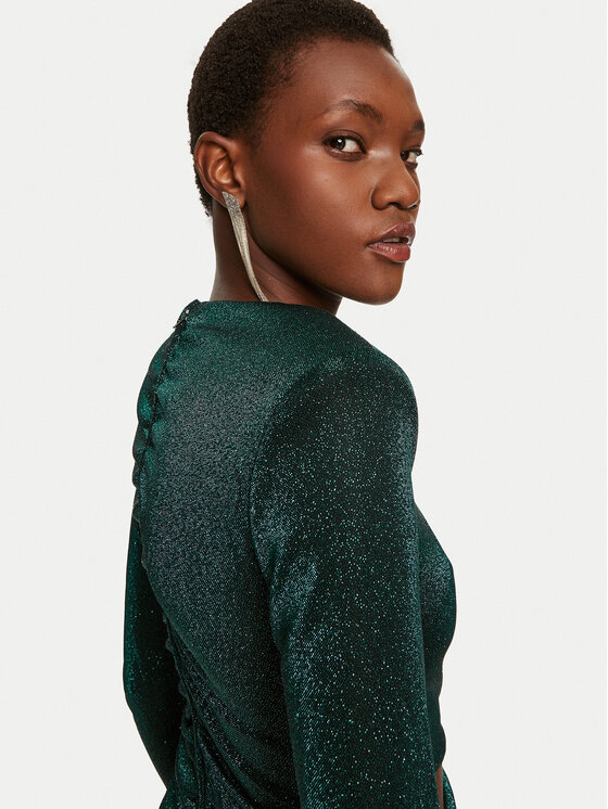 Simona Corsellini Simona Corsellini Kokteiļkleita A24CEAB052 Zaļš Slim Fit