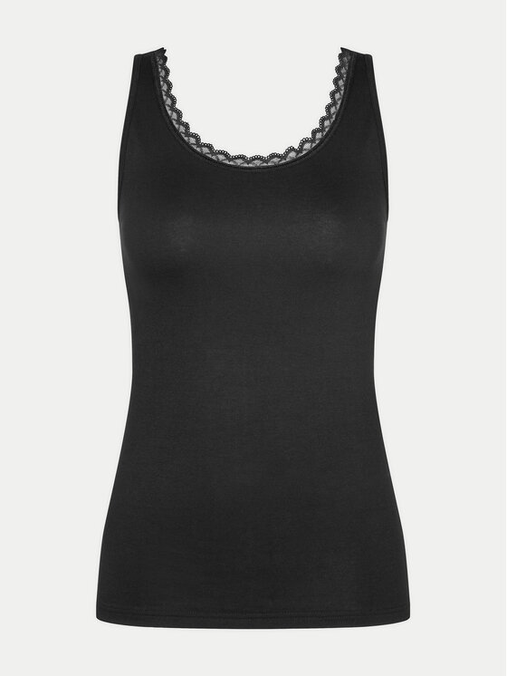 Triumph Triumph Top Feel Of Cotton 10224975 Černá Slim Fit