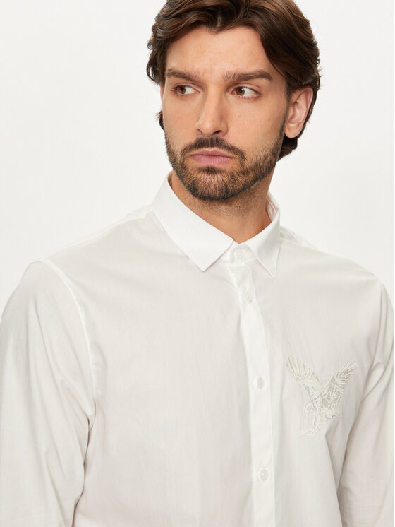 Armani Exchange Armani Exchange Koszula 6DZC10 ZNXLZ 1116 Biały Slim Fit