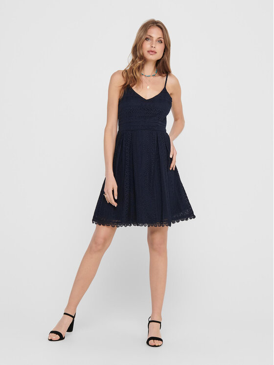 ONLY ONLY Coctailkleid 15204799 Dunkelblau Regular Fit