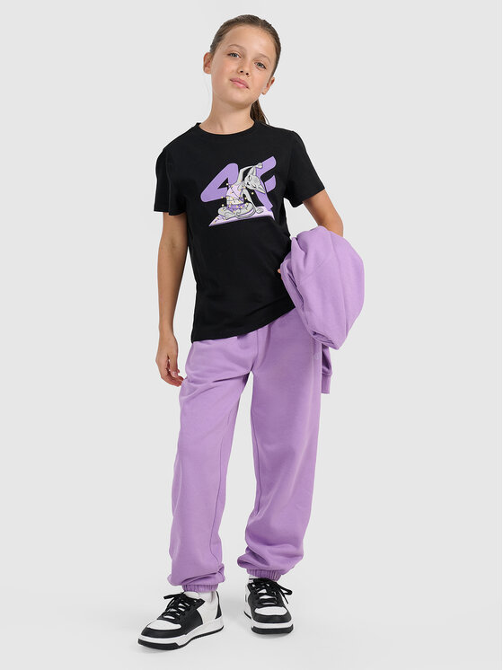 4F 4F T-Shirt CHRISTMAS DROP Czarny Regular Fit